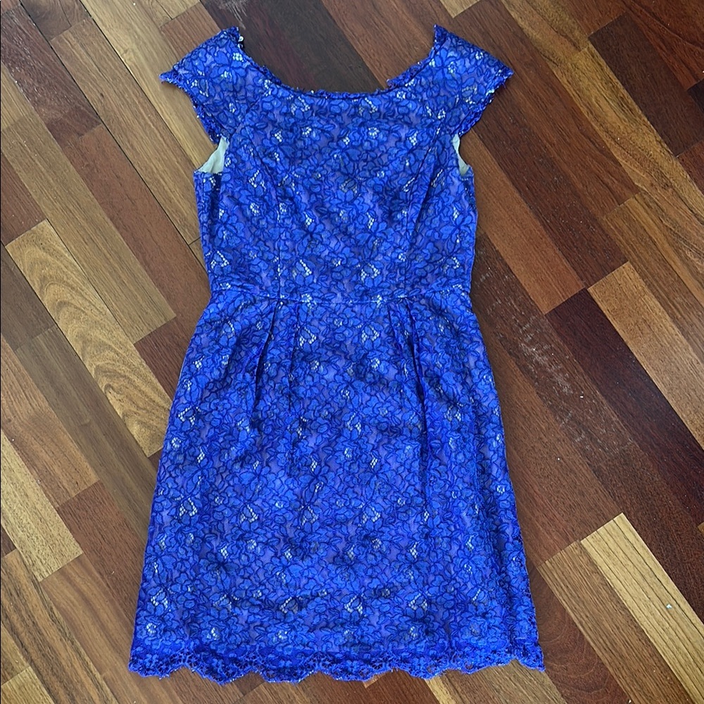 Shoshanna Blue Lace Mini Dress